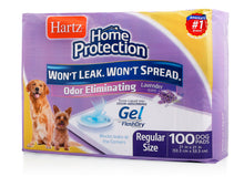 Load image into Gallery viewer, Hartz Home Protection Lavender Scent Odor-Eliminating Dog Pads, 21 in x 21 in, 100 Count