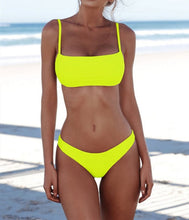 Load image into Gallery viewer, Hot Sexy Bikini Set Two Piece Swimsuit Bikinis Swimwear Women Solid Biquini Popular Female Swimming Suit Beachwear Bathing Suit