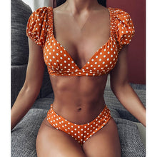 Load image into Gallery viewer, INGAGA Cross Bandage Bikini Set Sexy Hollow Out Swimsuit Female Leopard Push Up Swimwear Women 2020 Bow Biquini Strap Beachwear