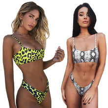 Load image into Gallery viewer, Snakeskin Bikini Women Swimwear Leopard Bikinis Sexy Biquini Swim Suit Push Up Swimsuit Female Beachwear Swimming Bikini Women